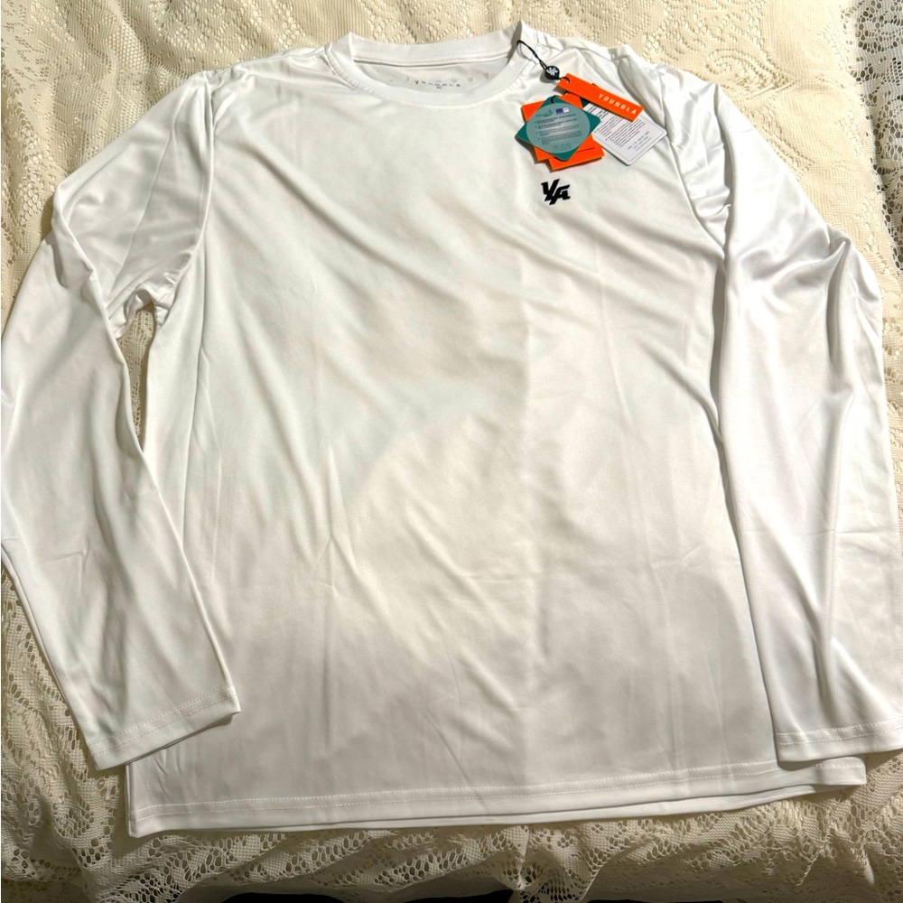 YoungLA Long Sleeve White Compression Workout Tee XL NWT